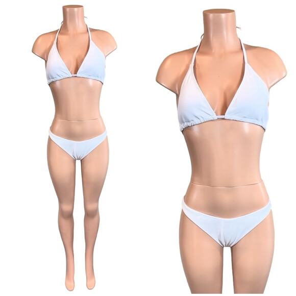 Boutique Basic White Bikini Large Set $39 - Picture 4 of 15